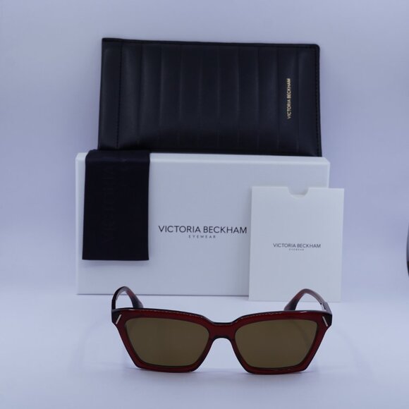 Victoria Beckham VB661S 610 Cat Eye Sunglasses – Red/Brown - Picture 2 of 8